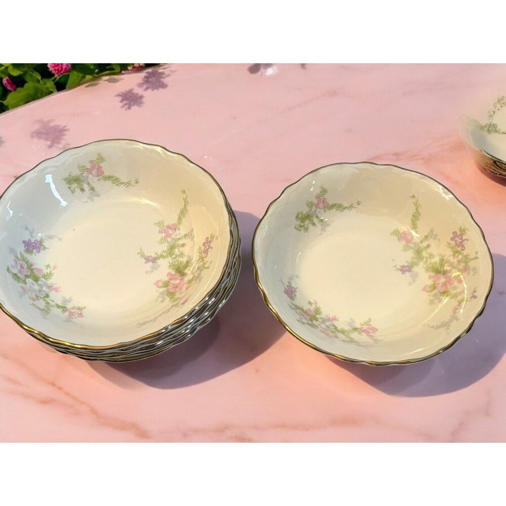 Vintage Homer Laughlin Jean set of 6 Fruit Dessert Bowl 5 1/8"